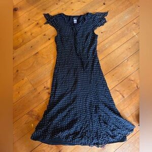 Elegant Black Polka Dot Dress